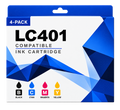 Brother LC401 Compatible Ink Cartridge Box, Black/Magenta/Cyan/Yellow, 4-Pack (TKX-LC401-4PK)